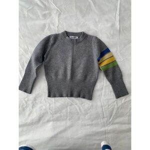 Thom Browne Children's 4-Bar Striped Gray Crewneck Sweater Sleeve / Kids Size 6